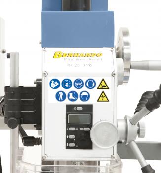 Bohr- und Fräsmaschine Bernardo KF 25 Pro mit Vorschub inkl. 3-Achs-Digitalanzeige