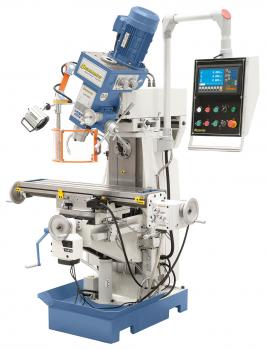 Universal milling machine Bernardo UWF 80 E incl. 3-axis digital readout and y-axis power feed