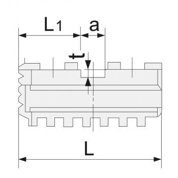 Jaws for 4-jaw chuck DK12 Bernardo Hard master jaws DMJ-DK12-125