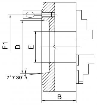 4-Backenfutter aus Stahl Bernardo Präzisions-4-Backenfutter PO4-315/D8