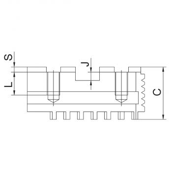 Jaws for 3-jaw chuck PS3 / PO3 Bernardo Hard master jaws MJ-PS3-160