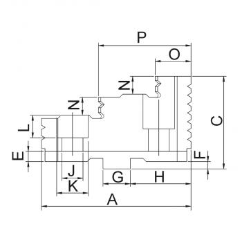 Backen für 3-Backenfutter PS3 / PO3 Bernardo Umkehr-Aufsatzbacken TJ-PS3-250