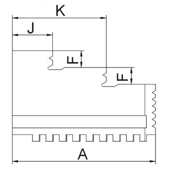 Backen für 3-Backenfutter PS3 / PO3 Bernardo Drehbacken IJ-PS3-80