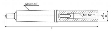 Clamping devices for tools Bernardo Morse taper extension socket MT 3 / 2