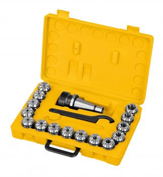 Spannmittel für Werkzeuge Bernardo Fräser-Spannzangenfutter-Set ER 40 | ISO 40 | 3 - 25 mm | 16-tlg.