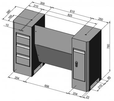 Untergestell für Drehmaschine Bernardo Untergestell Deluxe f. Profi(center) 650 G