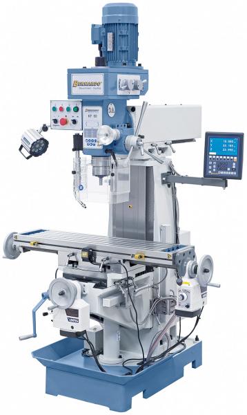 Bohr- und Fräsmaschine Bernardo KF 60 inkl. 3-Achs-Digitalanzeige ES-12 H und Vorschub für x/y-Achse