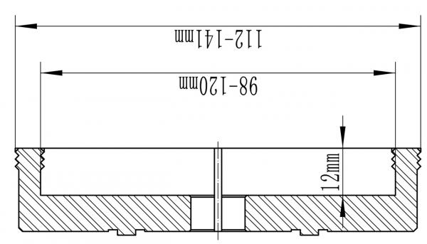 Spannfutter Bernardo Weitspannzange geriffelt innen/außen f. Spannfutter M 115