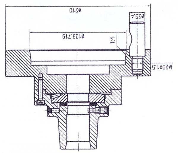 Zubehör für Drehmaschine Bernardo Spannzangenfutter 5C mit Aufnahme für Profi(-center) 700 Serie