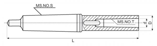 Clamping devices for tools Bernardo Morse taper extension socket MT 3 / 2