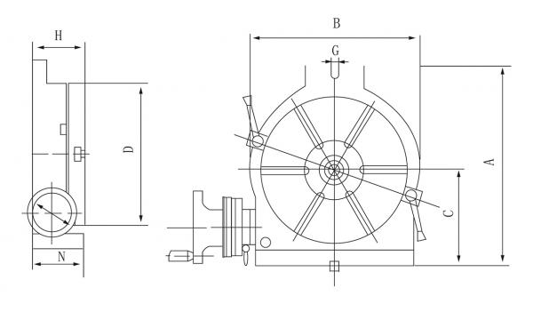 Rundtische / Schwenktische / Kreuztische Bernardo Horizontal- und Vertikalrundtisch HV 8