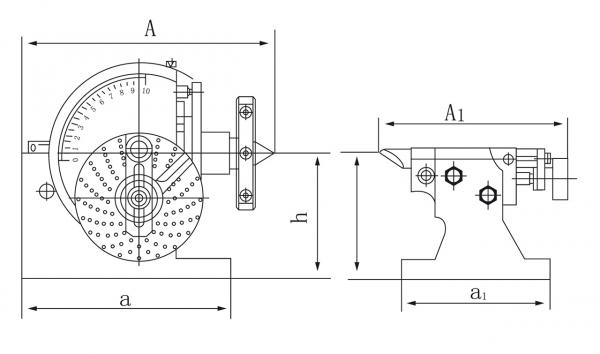 Rundtische / Schwenktische / Kreuztische Bernardo Halbuniversal-Teilkopf BS-0