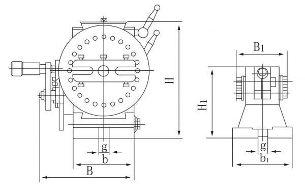 Rundtische / Schwenktische / Kreuztische Bernardo Halbuniversal-Teilkopf BS-0