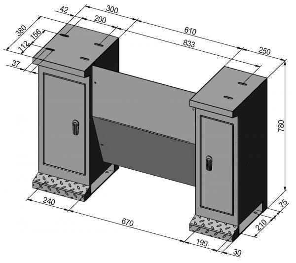 Untergestell für Drehmaschine Bernardo Untergestell D6 für Profi(center) 700-Serie