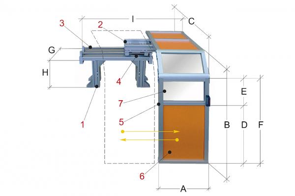 Schutzeinrichtungen für Drehmaschine Bernardo PTO 21/1200